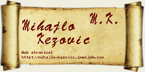 Mihajlo Kezović vizit kartica